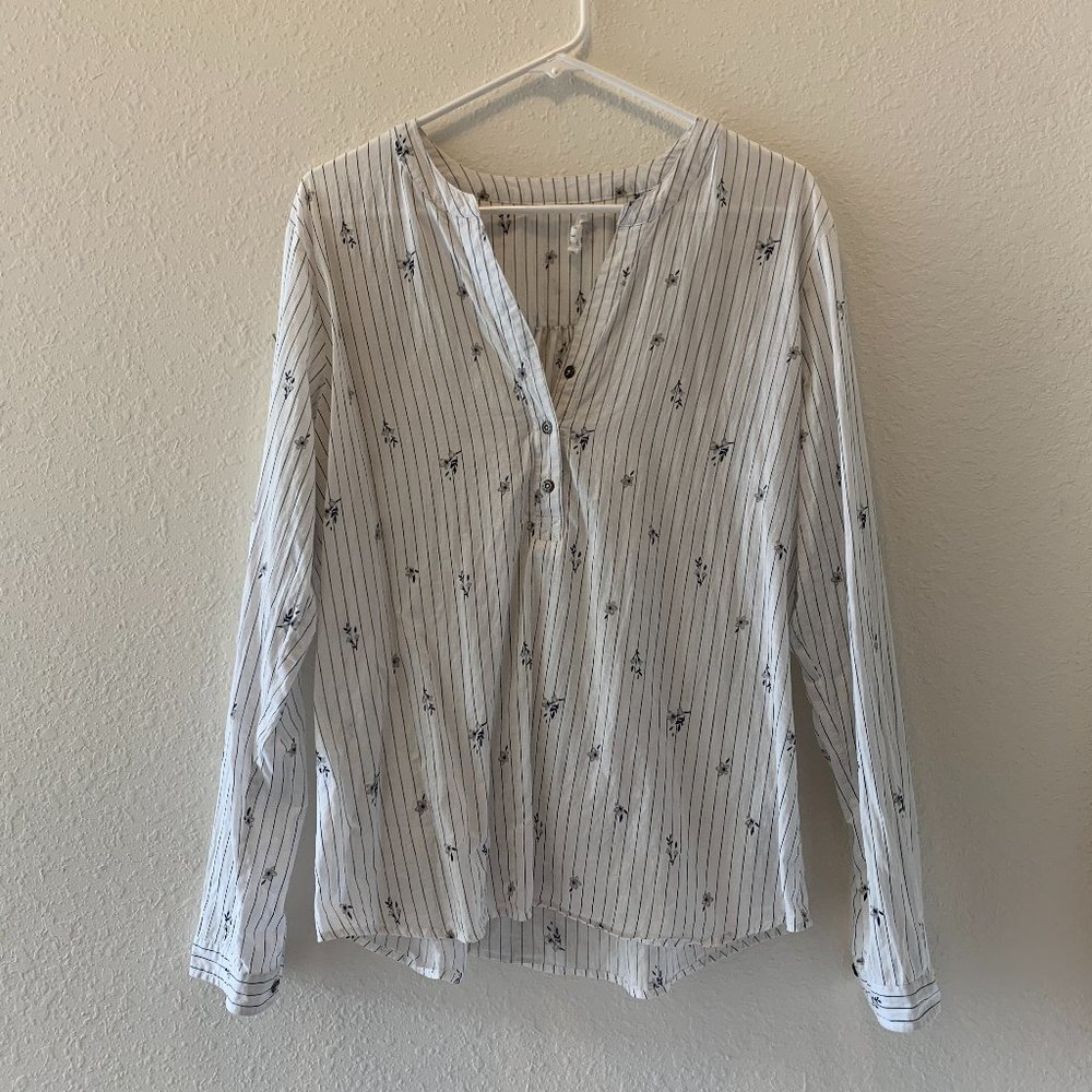 NWOT Maurices Striped Button Up Shirt, L